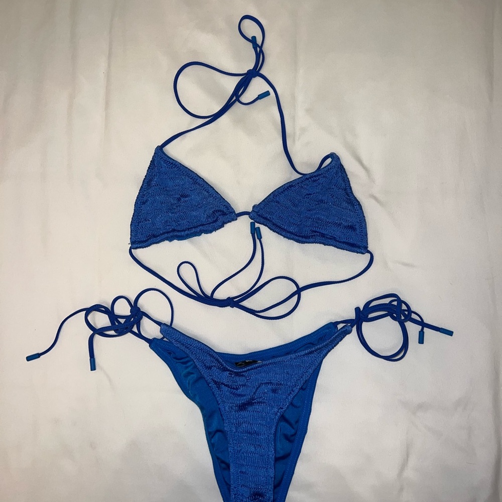 Triangl blue two piece swimsuit